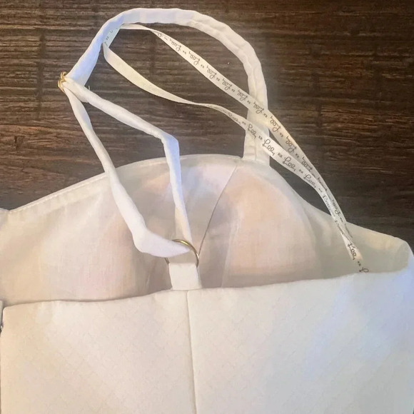 Lilly Pulitzer Lane Pineapple White and Gold Mini Dress Size 6 - Picture 8 of 12